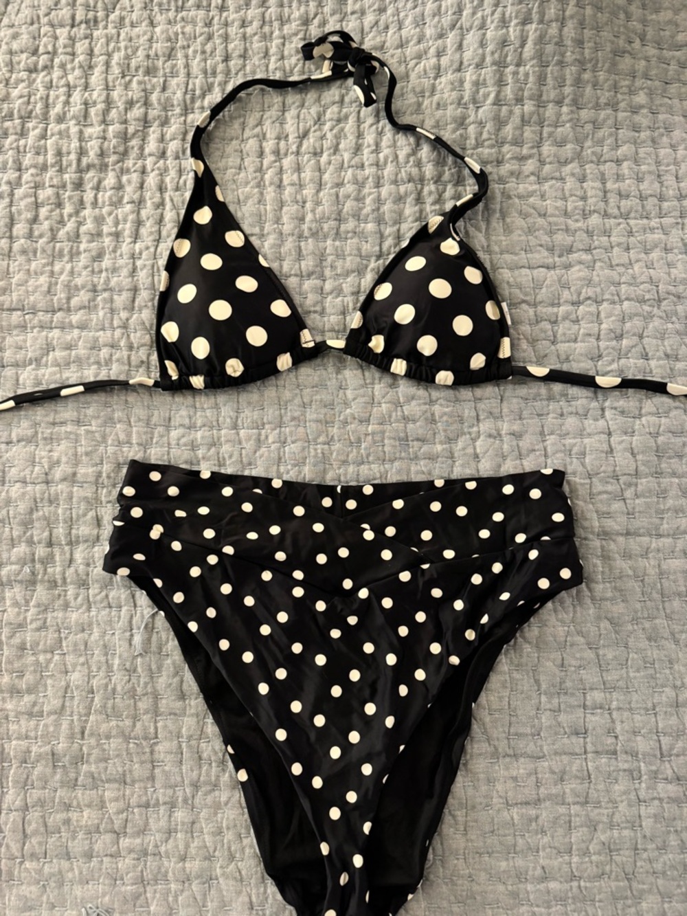 aerie Black Polka Dot Bikini